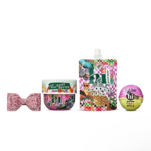 NEW Hi Peach Layne 4PC Fresh Start Jasmine and Tangerine Bath & Body Gift Set - Picture 4 of 6